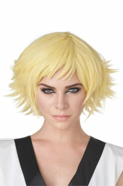 Feathered Cosplay Adult Wig (Yellow)