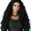 Renaissance Maiden Adult Wig (Black) -Fantasy Fits Sales CC7020 045 full 1