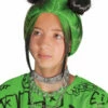 Billie Eilish Double Bun Child Wig (Green) 1 Billie Eilish Double Bun Child Wig (Green) -Fantasy Fits Sales D112619 full 1