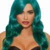Long Wavy Teal Wig -Fantasy Fits Sales G11342 full 1