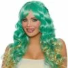 Long Wavy Ombre With Halo Braids Wig (Green/Honey) 1 Long Wavy Ombre With Halo Braids Wig (Green/Honey) -Fantasy Fits Sales G11381 full 1