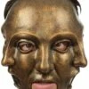 3 Faces Gold Adult Mask -Fantasy Fits Sales GH26673 full 1