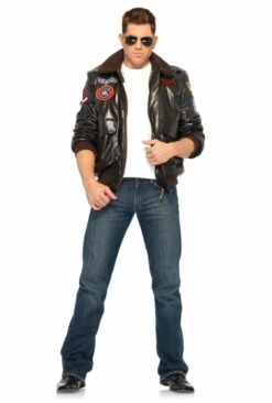 Top Gun Men's Bomber Jacket Set Adult Costume